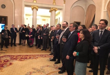 Guests of Embassy of Armenia in Russia enjoyed Voskeni wines
